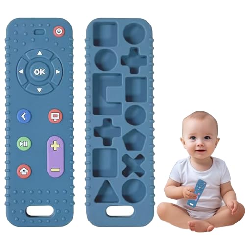 Mordedor bebé para 3-6 meses 1 ano presente recém-nascido, brinquedos de dentição mordedores para bebés 0-6-12 meses, brinquedo de silicone comando para bebé de mastigar, brinquedos de banho para