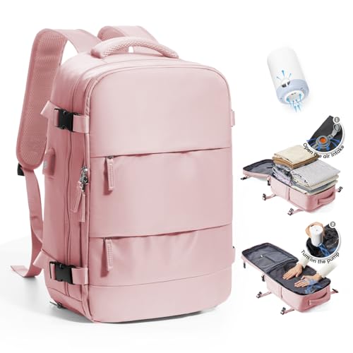SZLX Mochila de viagem para mulher, mochila a vácuo, bagagem de mão 40 x 30 x 20 Ryanair Easyjet, mochila de transporte impermeável para desporto ao ar livre, malas de viagem para computador portátil