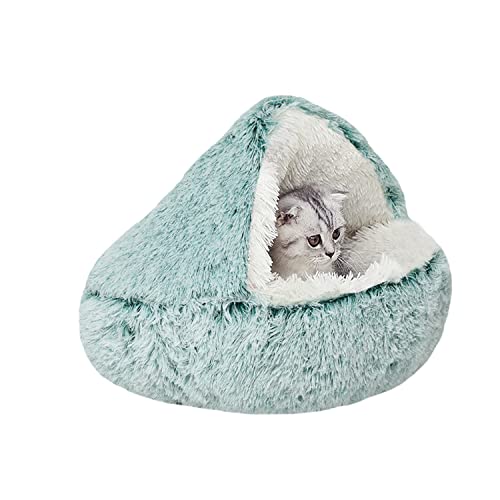 YAGE Cama de cão, cama para animais de estimação super macia caverna, cama lavável para cães e gatos anti-ansiedade com fundo antiderrapante, adequado para cães e gatos até 7 kg (M-verde)