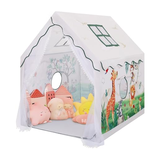 Tenda de campanha infantil tenda de jogos para crianças interior e exterior, grande tenda para crianças com janelas e bolsa de transporte, loja infantil casa infantil 120 × 100 × 130 cm, festa de