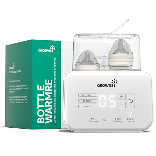 Aquente Biberões | Esterilizador de babetes | Aquecedor rápido de alimentos para bebés de 8 em 1 e descongelador aquecedor ecrã LCD controlo preciso de temperatura para leite materno