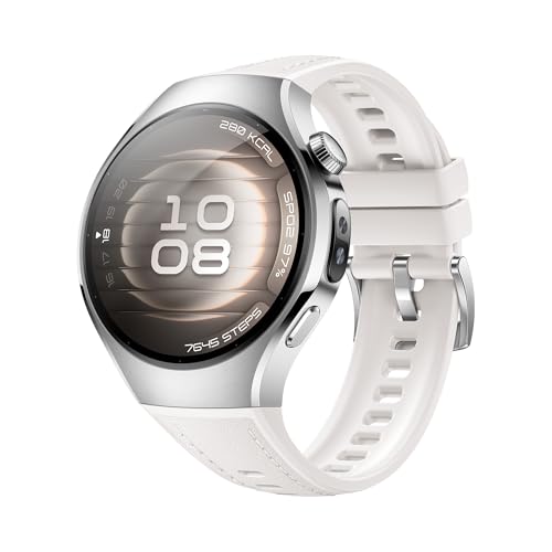 HUAWEI Watch 5, 42 mm Smartwatches, Multi-Sensor revolucionário X-Tap, SpO2 com ponta de dedo, Health Glance, pagamento NFC, ECG, HRV, eSIM, Android e iOS, branco