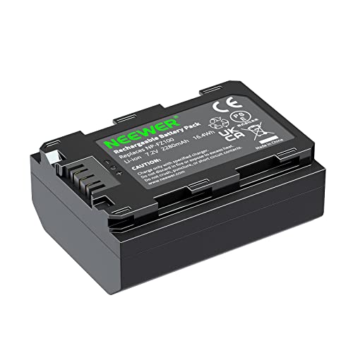 NEEWER 2280 mAh Bateria de substituição para Sony NP-FZ100, bateria recarregável de iões de lítio, compatível com Sony FX3 FX30 ZV-E1 A1 A6600 A6700 A7III A7IV A7C A7CII A7CR A7R7RR A7R7R. III A7RIV