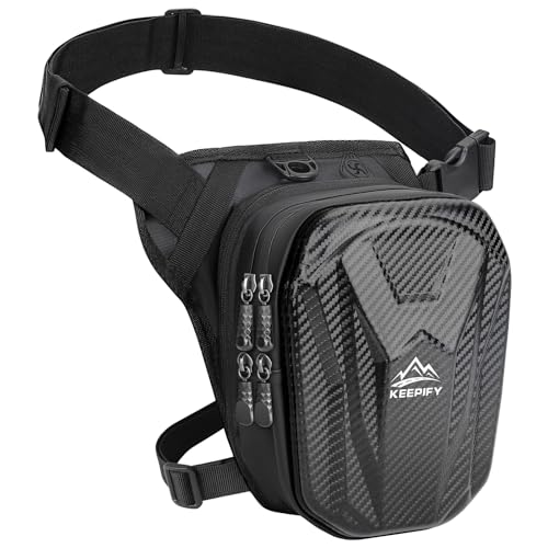 Perna de motocicleta para homem e mulher, bolsa de perna de motocicleta impermeável expansível, bolsa de cintura com alças ajustáveis, bolsa de motocicleta multifunções para corrida, ciclismo