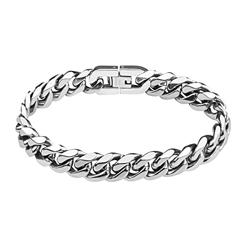 flintronic Pulsera Hombre, Pulser de Acero Inoxidable Pulsera, Pulsera Pareja Novio con Caja de Regalo