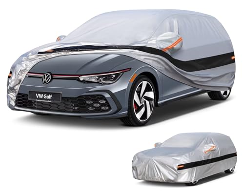 Holthly Capa de carro exterior para VW Golf/Volkswagen Golf 4/5/6/7/8(1997-2025), capa de carro 10 camadas de proteção, cobertura 100% de carro impermeável, antipoeira, corta-vento, impermeável à