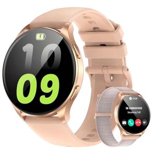Baolubao Relógio inteligente mulher, 1,43'' Smartwatch mulher AMOLED ecrã sempre ativo, bricolage mostrador relógio, monitor sonho, pulso para Android iOS
