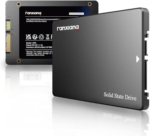 fanxiang SSD 512 GB SATA III 6 GB/s de 2,5 polegadas, disco rígido ssd velocidade de leitura 550 MB/s, SSD SATA, para computadores de mesa e portáteis (preto)-S101