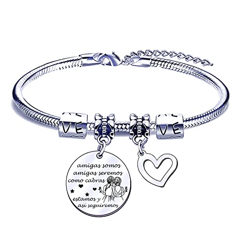 FGHJK Pulseira amiga presente de amiga presente amiga aniversário Natal presente de graduação presentes para amigas presentes originais para amigas pulseira melhor amiga