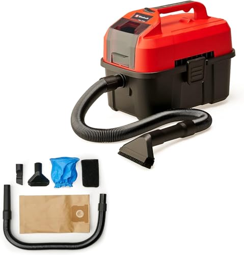 Einhell Aspirador sem fios TE-VC 18/10 Li-Solo Power X-Change (18 V, iões de lítio, 10 L, incl. Mangueira de 2 m, de fenda bocal de estofamento / universal, sem bateria ou carregador)