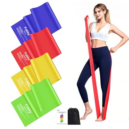 Fokky 2M Gomas Elasticas Musculacion, Bandas Elasticas Musculacion[Set of 4],De Resistencia Diferentes, Cintas Elasticas Musculacion Mujeres/Hombres, Ideal para Entrenamiento De Fuerza, Yoga, Pilates
