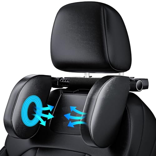 Aipwerer Encosto de cabeça para carro, suporte para pescoço retrátil e removível almofada gancho para apoio de cabeça do assento do carro, para crianças e adultos, suporte para a cabeça (preto A05