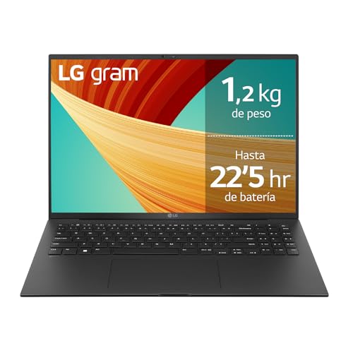 LG gram 16Z90R-E.AD78B Computador portátil de 16 polegadas, Intel Core i7, 32 GB RAM, 1TB SSD, NVIDIA RTX3050 4GB, painel IPS antirreflexo, WQXGA, 1,29 kg, 22,5 horas, Windows 11 homem E, preto