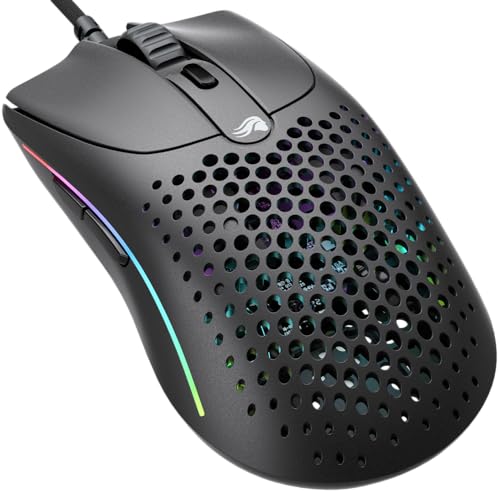 Glorious Gaming Model O 2 rato gaming com cabo - 59 g ultraleve, FPS, 26 000 ppp, Motion Sync, interruptores para 80 m de cliques, 6 botões programáveis, ambidextro, RGB, deslizadores de PTFE - preto