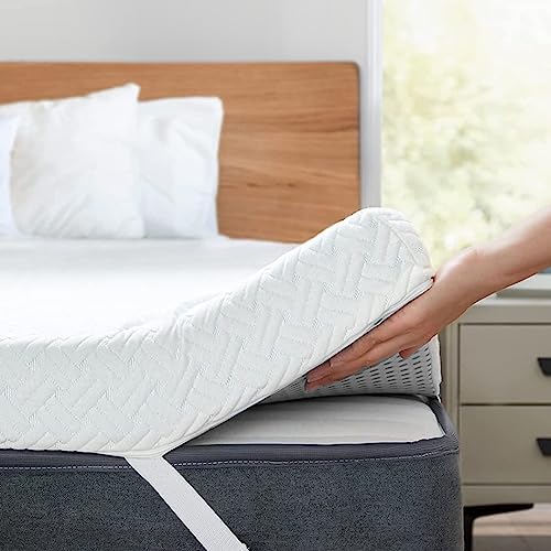 Topper Sobrecolchão viscoelástico | 135 x 180 cm, espessura 8 cm, 100% viscoelástico, capa removível e respirável, melhore o seu descanso, fabricado em Espanha, verão e inverno, Topper 135 x 180