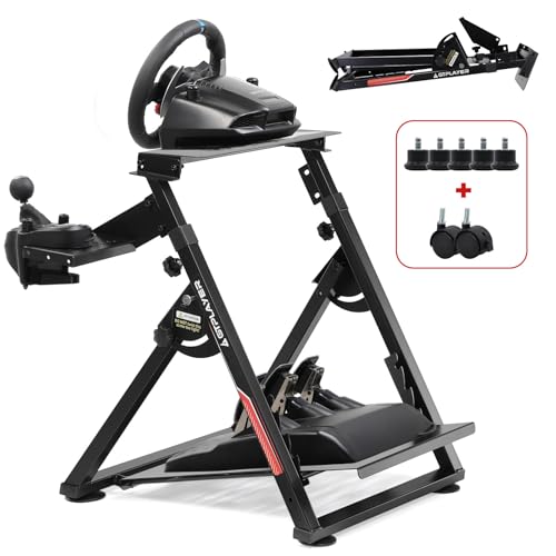 GTPLAYER Suporte volante dobrável simulador de condução Cockpit Simracing volante G29 G25 G27 G920, pedal e suporte ajustáveis-Pro Upgrade