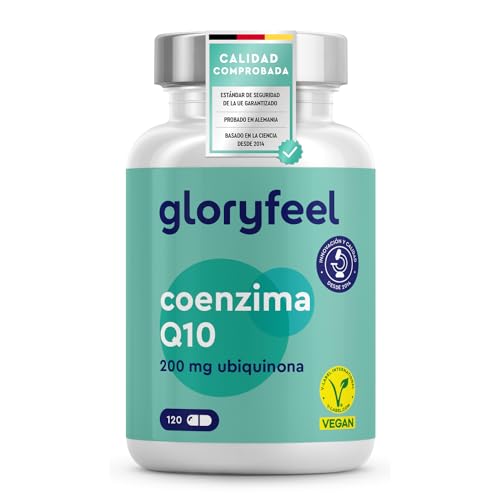 Coenzima Q10 200 mg - 120 cápsulas veganas (4 meses) - 100% pura naturalmente fermentada, CoQ10 de primeira qualidade - Para 4 meses, testada em laboratório