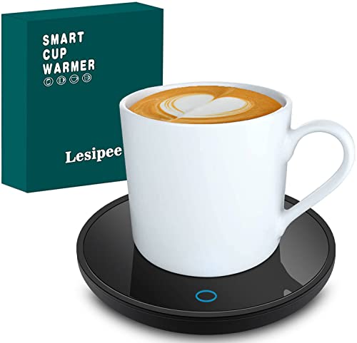 Aquecedor de canecas de café, aquecedor elétrico de velas com fecho automático, aquecedor de chávenas para secretária de escritório, configurações de temperatura, aquecedor de chávenas elétrico para