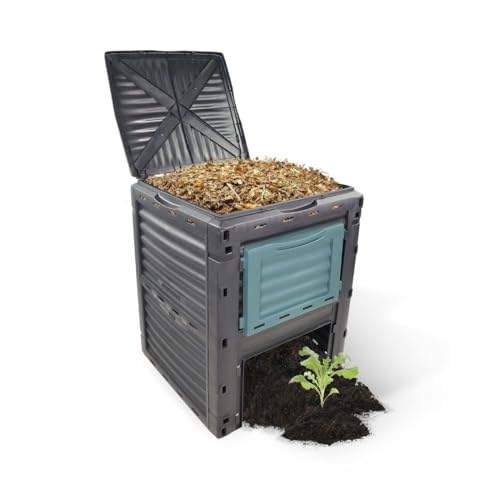 Mobiclinic®, Compostador de jardim, Biobin, sem custos adicionais, 300 l, Eco-Friendly, Transformador de resíduos, ferramentas, grelhas de ventilação, converta em adubo natural.