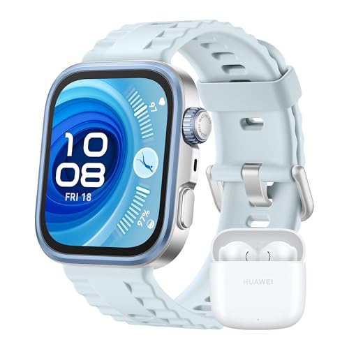 Huawei Watch FIT4 Pro Smartwatch, ultrafino, Freebuds SE2 brancos, 1,82" cristal de safira e titânio, monitor de atividade física, ECG, até 10 dias de duração da bateria, garantia de 42 meses