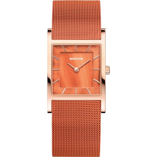 BERING Mulher análoga quartzo relógio de pulso de coleção com aço inoxidável pulseira und cristal de safira