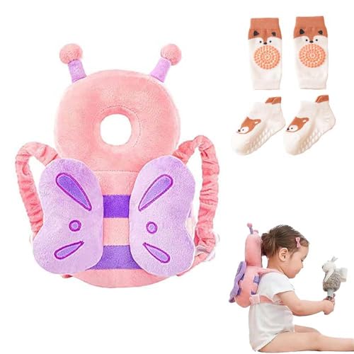 Bambebe Suporte para a cabeça do bebé ajustável anti-quedas almofada proteção bebé protetor de cabeça capacete de proteção para bebé