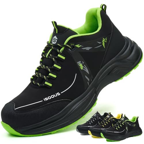 Sapatos de segurança para homem e mulher, sapatilhas trabalho leve, calçado trabalho com biqueira de aço antiderrapante