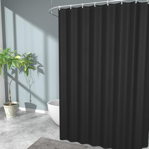 GOOPOOL Cortina de duche, cortinas de casa de banho em poliéster lavável, cortina de banheira de secagem rápida com 12 x ganchos, cortina de duche com bainha ponderada, cortina de casa de banho 200 cm