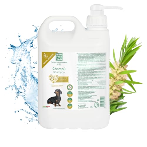 Menforsan Shampoo cães com árvore de chá, champô anti-comichão, acalma a pele