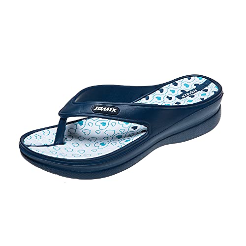 JOMIX Chinelos de dedo mulher cunha para piscina, praia e mar, chinelos