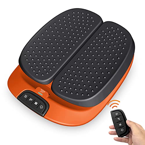 Snailax Massajador de pés vibratório com calor, controlo remoto, velocidade de vibração, máquina de massagem elétrica para plantar fasciite, gifts