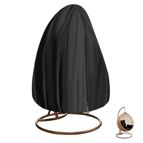 SanGlory Capa para cadeira pendente impermeável capa de cadeira pendente exterior capas para cadeiras pendentes com fecho de correr, tecido Oxford capa para cadeira, poltrona suspensa, 190 x 115 cm