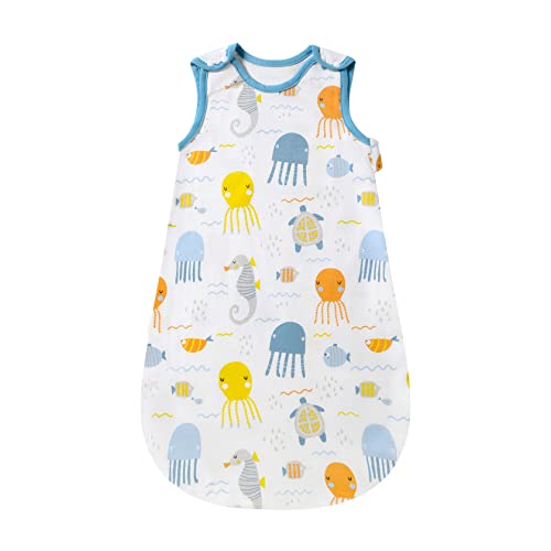 Mosebears Saco de dormir para bebé de verão, animal bonito, manta lavável 0,5 TOG para meninas e meninos, manta portátil sem mangas