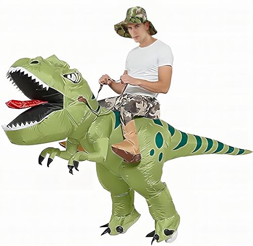 FXICH Infláveis Dion disfarces insufláveis dinossauro fato adulto dinossauro fato de carnaval festa Dino disfarce homens mulheres
