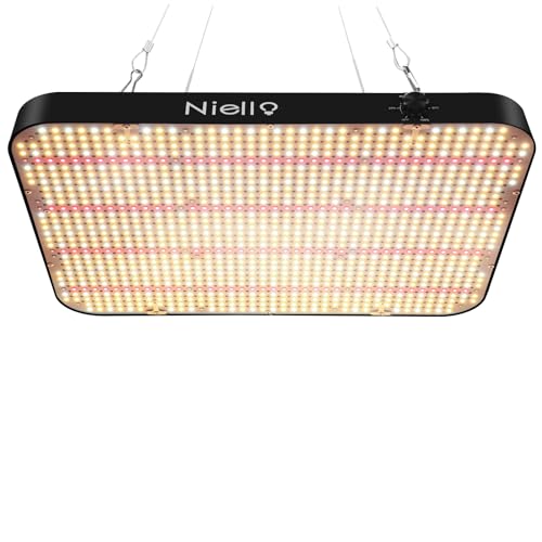 Niello Candeeiro LED cultivo, 2000 w lâmpadas de crescimento com UV & IR, para plantas de interior, luz de planta de espectro completo com função regulável e em corrente para VEG, flores