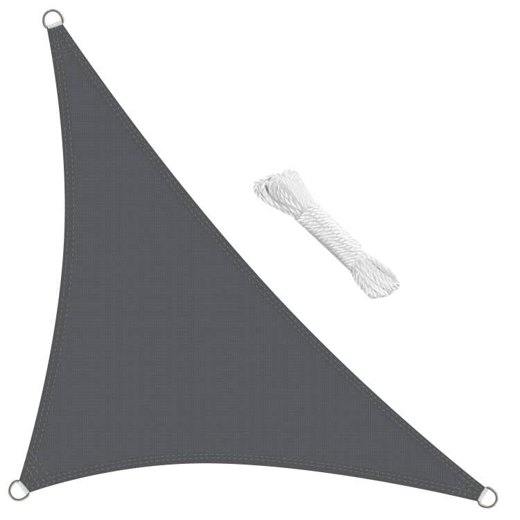 swift Toldo vela de sombra triangular 5 x 5 x 7 m, HDPE respirável proteção contra raios UV, para pátio exterior e jardim, cor antracite