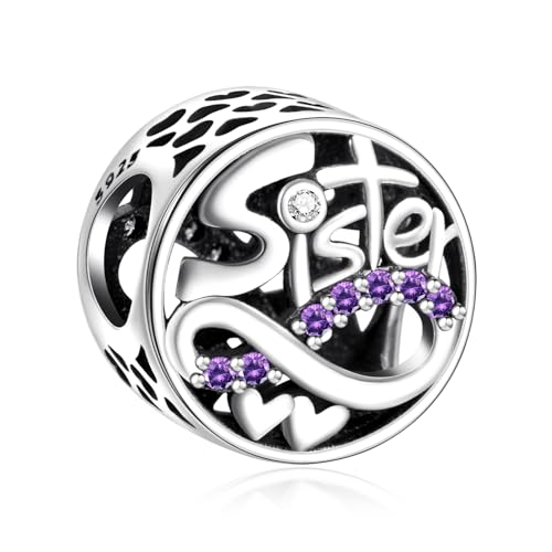 NINGAN Borboleta amarela contas encantos pendentes de charme família eterna contas prata de lei 925 com compatível com pulseira europeia, encantos para mulher menina