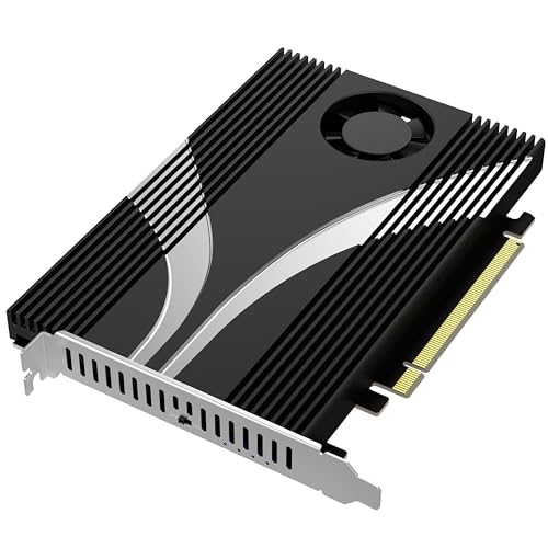 SABRENT Placa adaptadora de 4 unidades SSD NVMe para PCIe 4.0 x 16 com arrefecimento ativo [EC-P4BF]