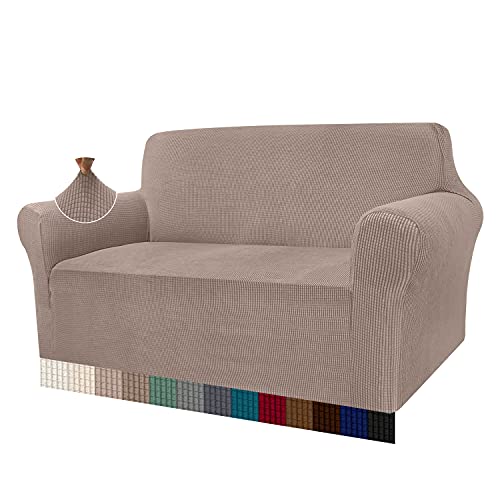 Granbest - Capa de sofá de alta elasticidade, design moderno, jacquard, para sala de estar, para cães e animais de estimação (2 lugares, sand)