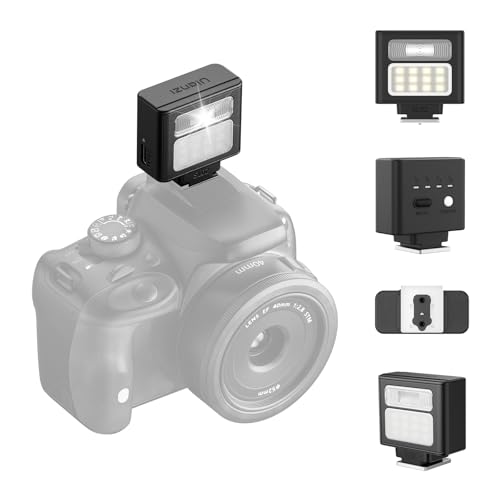 ULANZI SL02 Mini flash de câmera, GN8 6500K, Speedlite manual, 4 níveis de potência (1/8~1/1), compatível com Nikon, Sony, Fujifilm, Panasonic, design compacto e portátil, carregamento rápido Tick