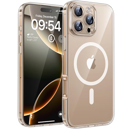 TOCOL Capa para iPhone 16 Pro MAX, capa magnética para iPhone 16 Pro MAX 6,7 polegadas [proteção lente câmera] [proteção militar], transparente