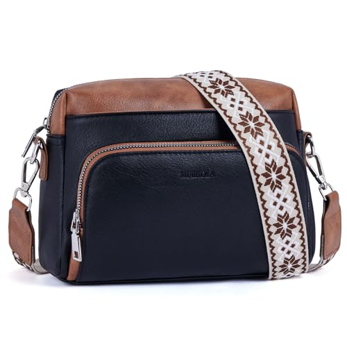MUIIKOLA Mala de ombro para mulher, bolsa cruzada para mulher, pequena, de couro sintético, alça de ombro para mulher com alça de ombro Verstelbaar
