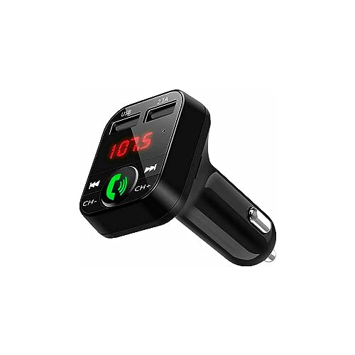 NK Transmissor FM Bluetooth V5.0 para carro e camião 12/24 V-mãos livres, leitor de música EDR, adaptador de rádio receptor, porta dupla USB carregamento rápido 2.1A, NK-FM2102