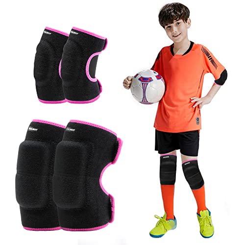 EULANT Tecido cotoveleiras e joelheiras para crianças/adolescentes/adultos, suave conjunto de proteções de patinagem/patinadores/BMX/dança/futebol guarda-redes / ginástica rímica / bicicleta / scooter