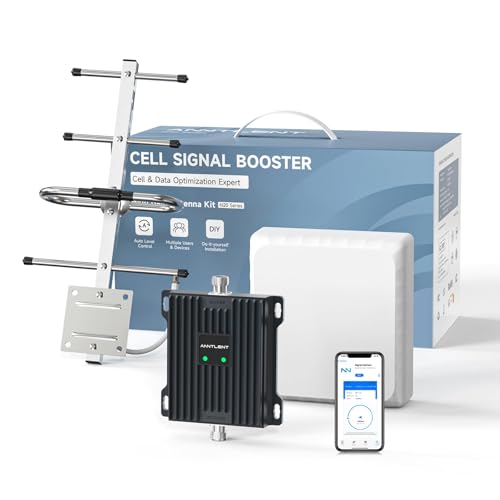 ANNTLENT Amplificador de cobertura móvel em banda 20/8 (800/900 Mhz) 4G LTE 3G 2G gsm repetidor para casa escritório campo, repetidor de sinal celular antena compatível com Vodafone, Movistar, Orange