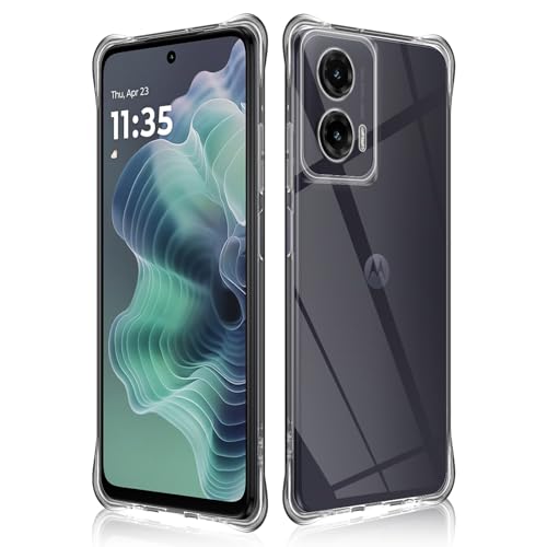 Haofun Capa para Motorola Moto G35 5G, capa de silicone TPU flexível, bumper com cantos protetores de absorção de choques reforçados antichoques Case Slim Cover [não amarelo]