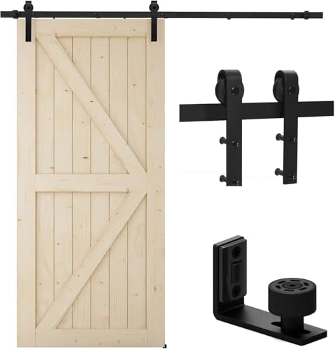 TSMST 6,6 FT/200 cm, kit de acessórios para portas de correr com guia de chão ajustável
