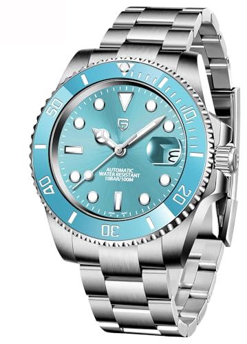 Pagani Design - Relógio de pulso japonês automático mecânico para homem, 40 mm, resistente à água, aço inoxidável, cristal de safira