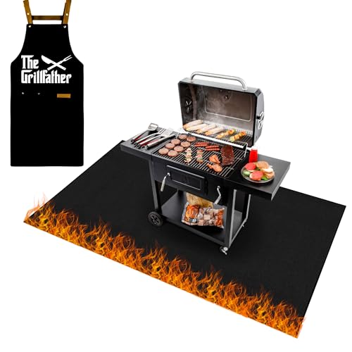 Tapete churrasco exterior 160 x 130 cm extra grande | tapete churrasco resistente ao fogo e manchas, tapete ignífugo, tapete para churrasco, chão, tapete ignífugo, tapete ignífugo, tapete ignífugo