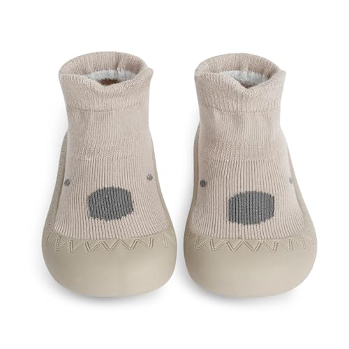 flintronic Sapatos de bebé primeiros passos, sapatos primeiros passos com sola de borracha, sapatilhas de sola macia antiderrapantes e respiráveis para bebés e meninas e meninos